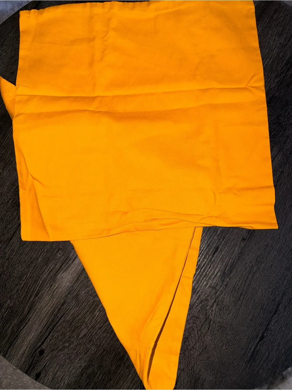 Solid Mango Throw Pillow Covers (2)
